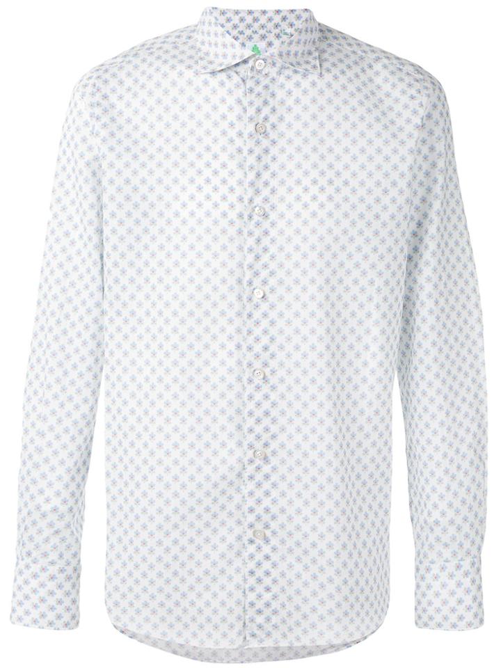 Finamore 1925 Napoli Flower Print 'tokyo' Shirt - White