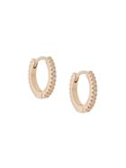 Federica Tosi Crystal Hoop Earrings - Gold