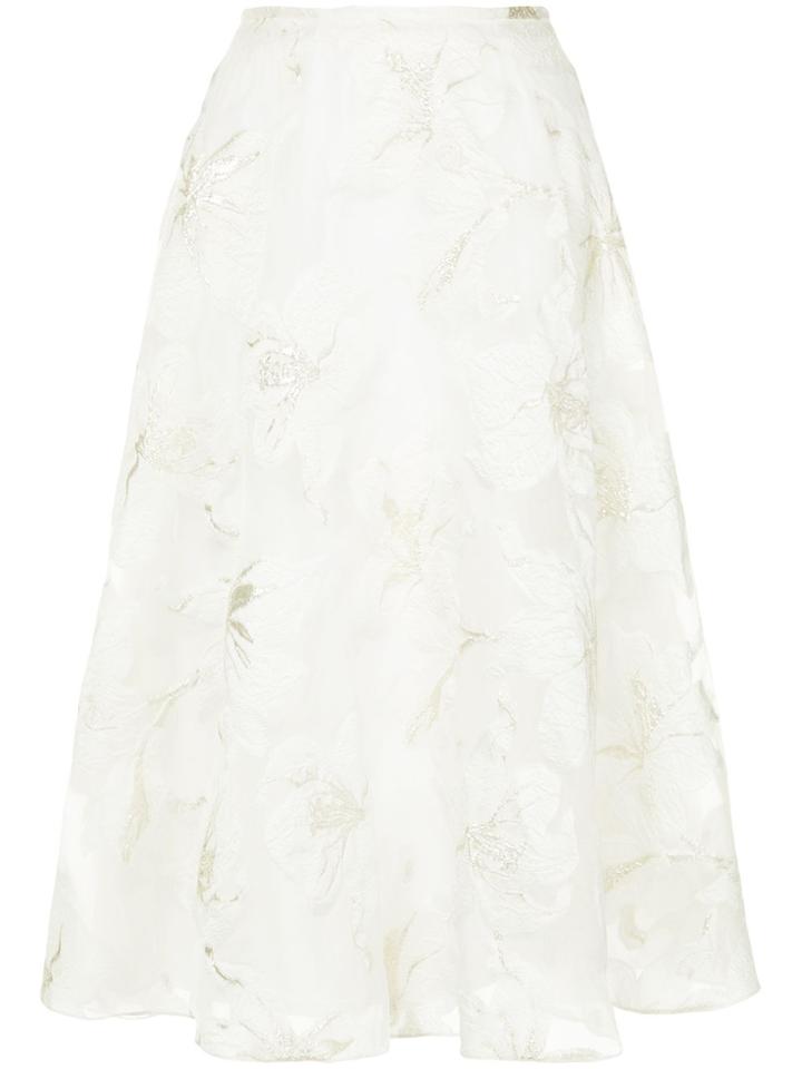 Bambah Dahlia Midi Skirt - White