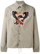 Facetasm Eagle Coach Jacket, Men's, Size: 4, Nude/neutrals, Cotton/polyester/acrylic