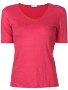 Le Tricot Perugia Classic Fitted T-shirt - Pink & Purple
