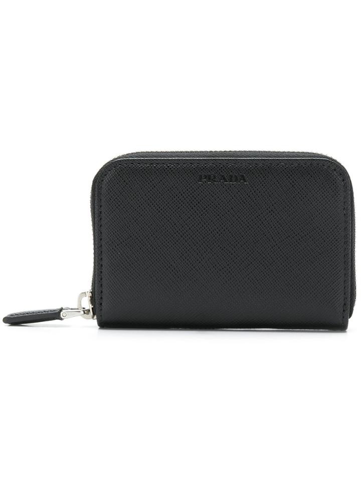 Prada Zip-around Accordion Wallet - Black
