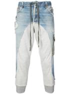 Greg Lauren Denim Fleece Lounge Pants - Blue