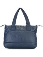 Chanel Vintage Branded Panelled Tote Bag - Blue