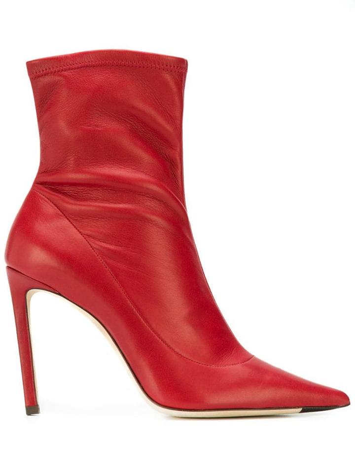 Jimmy Choo Brin 100 Boots - Red