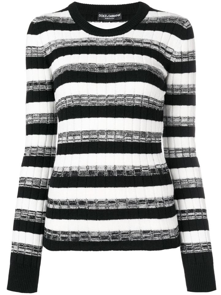 Dolce & Gabbana Striped Jumper - Black