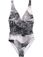 Burberry Dreamscape Print Swimsuit - Black