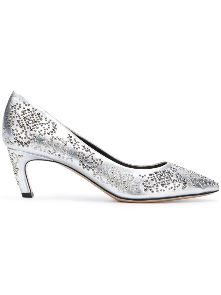 Marc Ellis Studded Pointed Pumps - Metallic