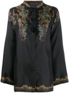 Etro Flared Mandarin Blouse - Black