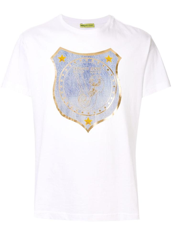 Versace Jeans Couture Denim Badge T-shirt - White