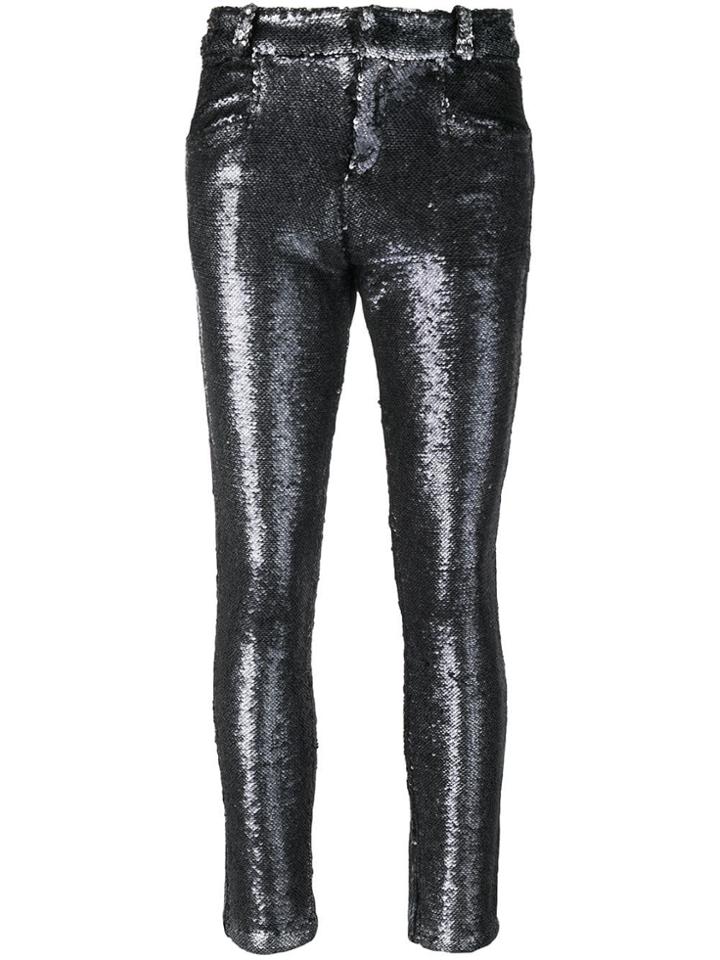 Iro Sequinned Trousers - Grey