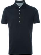 Brunello Cucinelli Classic Polo Shirt, Men's, Size: Xxl, Blue, Silk/cotton