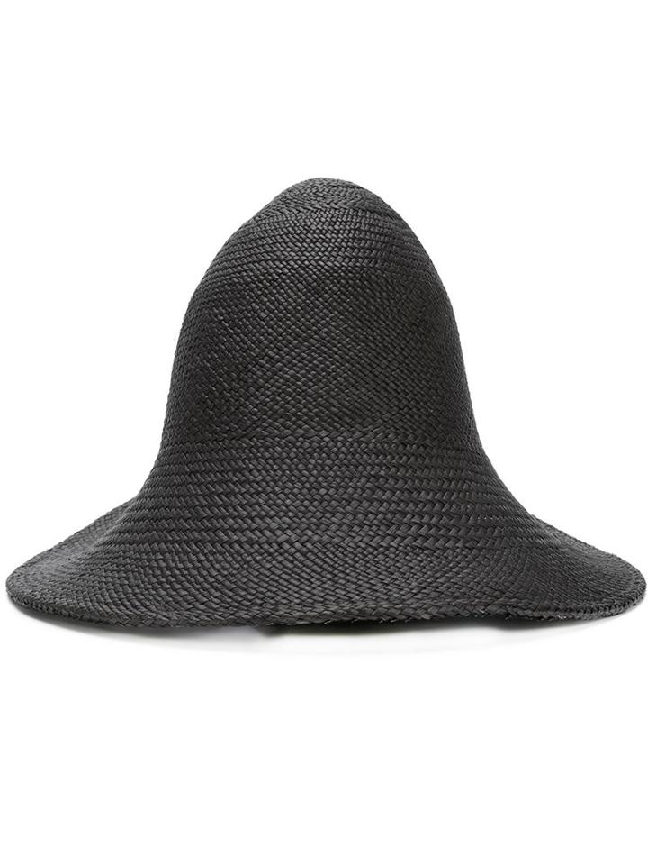Jil Sander Pin Detail Woven Hat, Women's, Size: Medium, Black, Straw