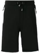 Just Cavalli Side-stripe Track Shorts, Men's, Size: Medium, Black, Cotton