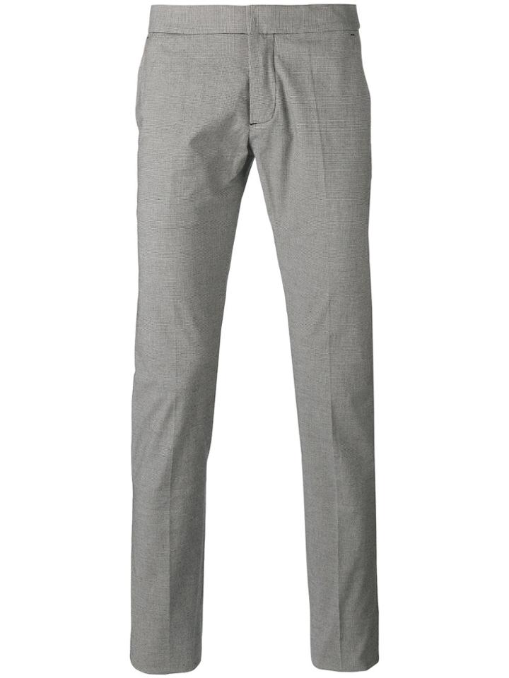 Andrea Pompilio Houndstooth Pattern Trousers - Black