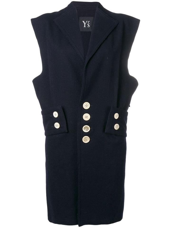 Yohji Yamamoto Pre-owned Sleeveless Blazer Dress - Blue