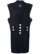 Yohji Yamamoto Pre-owned Sleeveless Blazer Dress - Blue