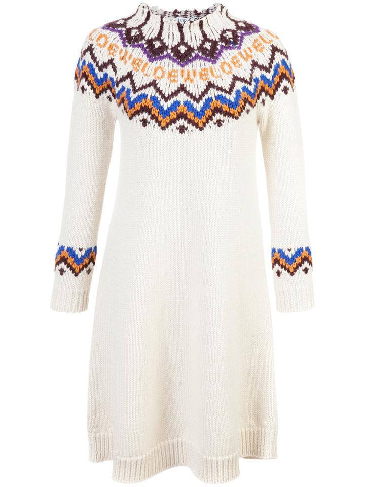 Loewe Jacquard Sweater Dress - Nude & Neutrals