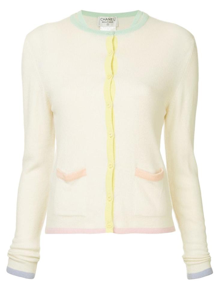 Chanel Vintage Chanel Cc Ensemble Jacket Sleeveless Tops - White