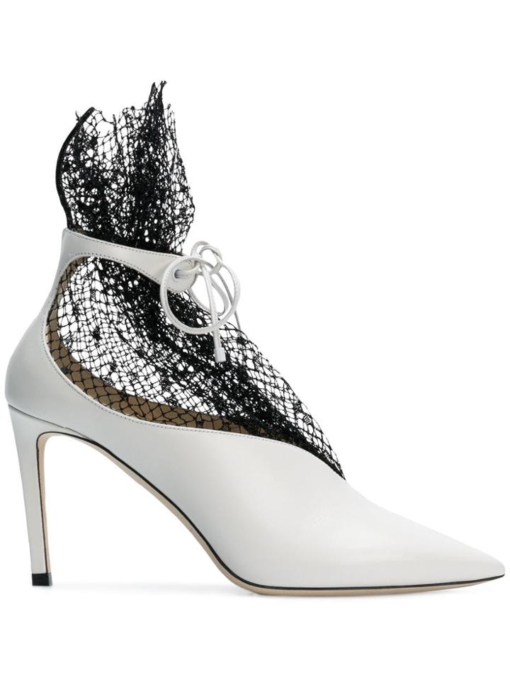 Jimmy Choo Leanne 85 Booties - White