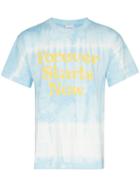 Nasaseasons Forever Starts Now Printed Tie-dye T-shirt - Blue