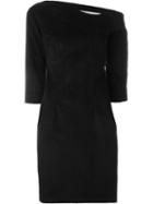 Martine Jarlgaard Asymmetric Fitted Dress, Women's, Size: 10, Black, Cotton/viscose