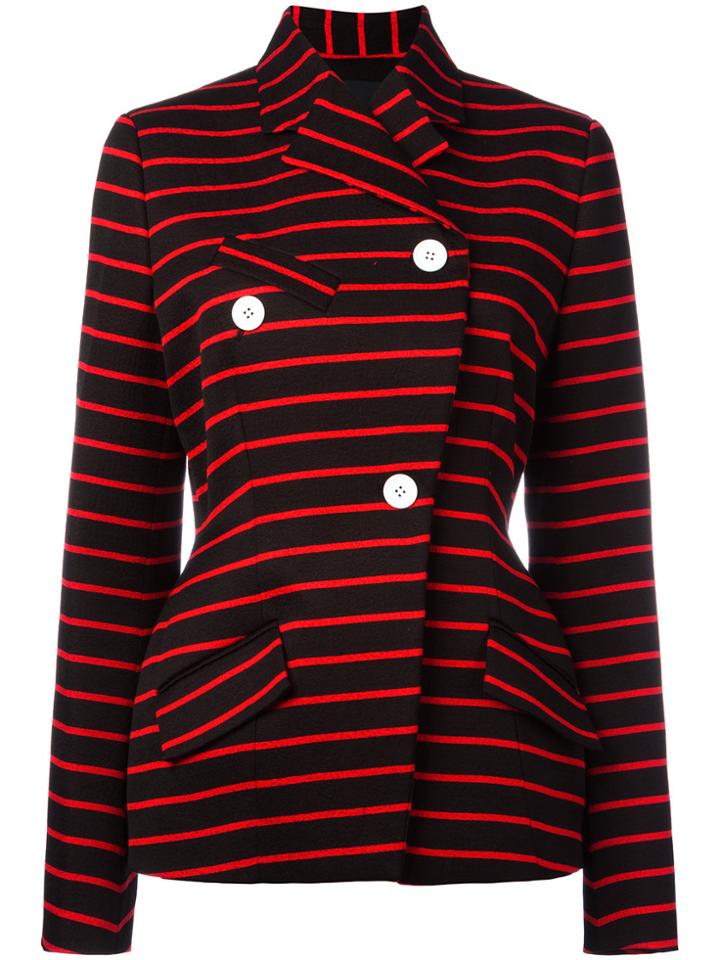 Proenza Schouler Wrap Front Striped Jacket - Black