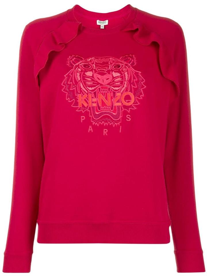 Kenzo Tiger Embroidered Ruffle Sweatshirt