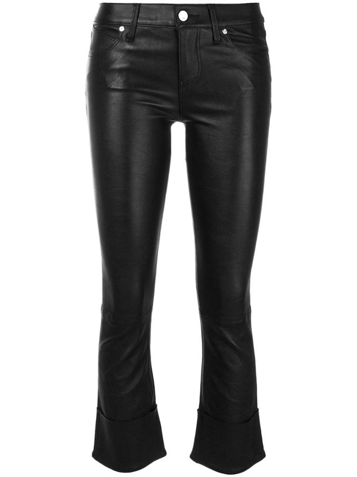 Rta Duchess Woman Cuffed Flared Trousers - Black
