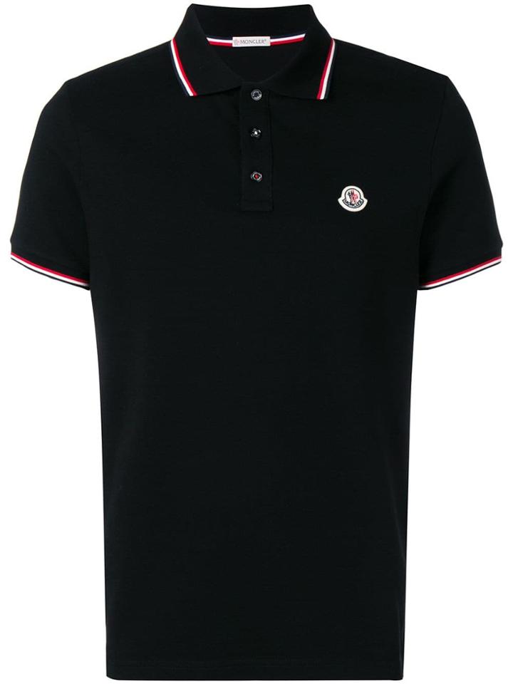 Moncler Classic Logo Polo Shirt - Black