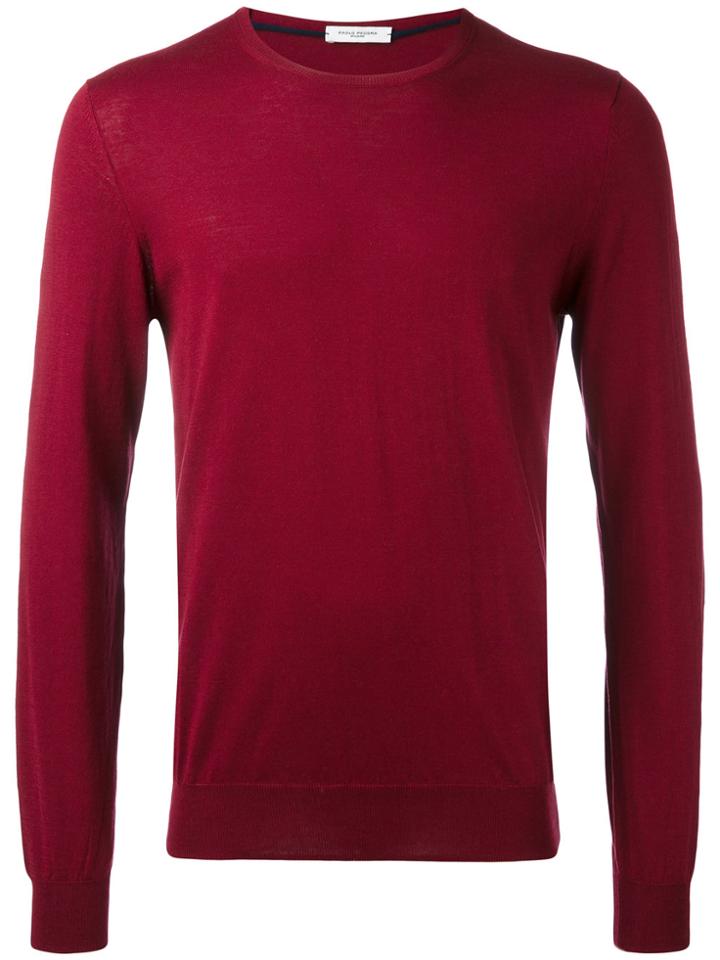 Paolo Pecora Crew Neck Jumper - Pink & Purple