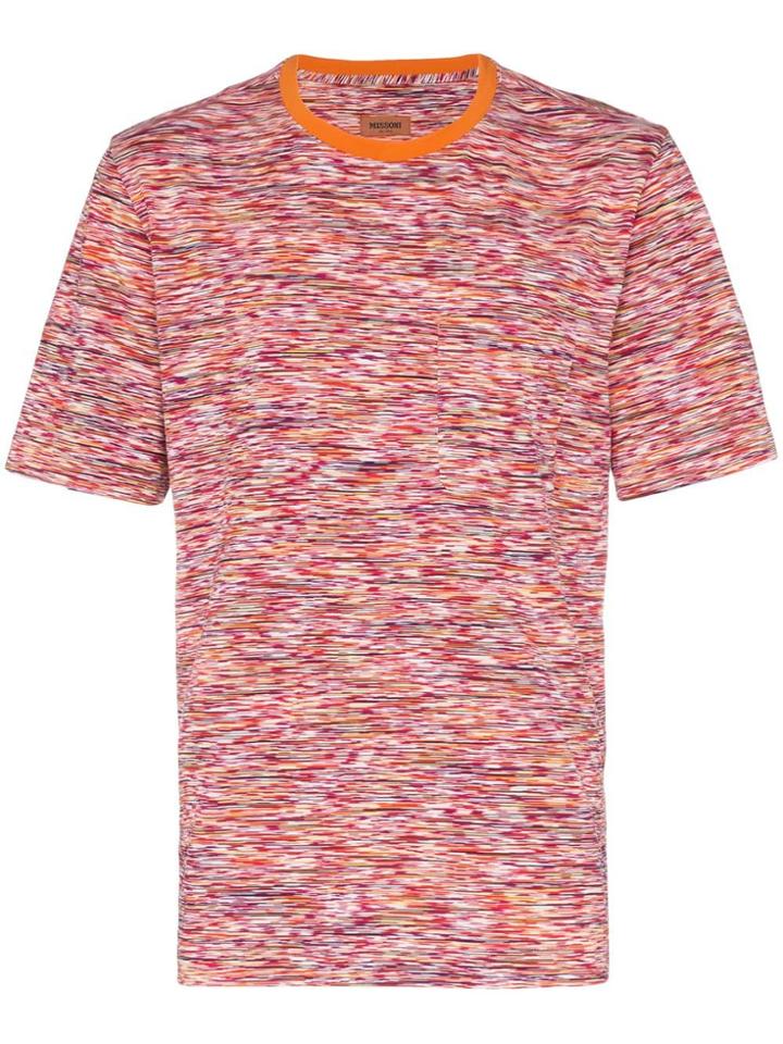 Missoni Stripe Print Cotton T-shirt - F2008 Multicoloured