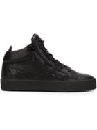 Giuseppe Zanotti Design Kriss Hi-top Sneakers, Men's, Size: 8, Black, Leather/rubber