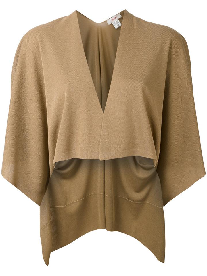 Jucca - Draped Bolero - Women - Polyester/viscose - S, Brown, Polyester/viscose