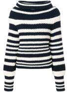 Alberta Ferretti Striped Knitted Jumper - Blue
