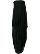 Jacquemus Strapless Sheer Gathered Dress - Black