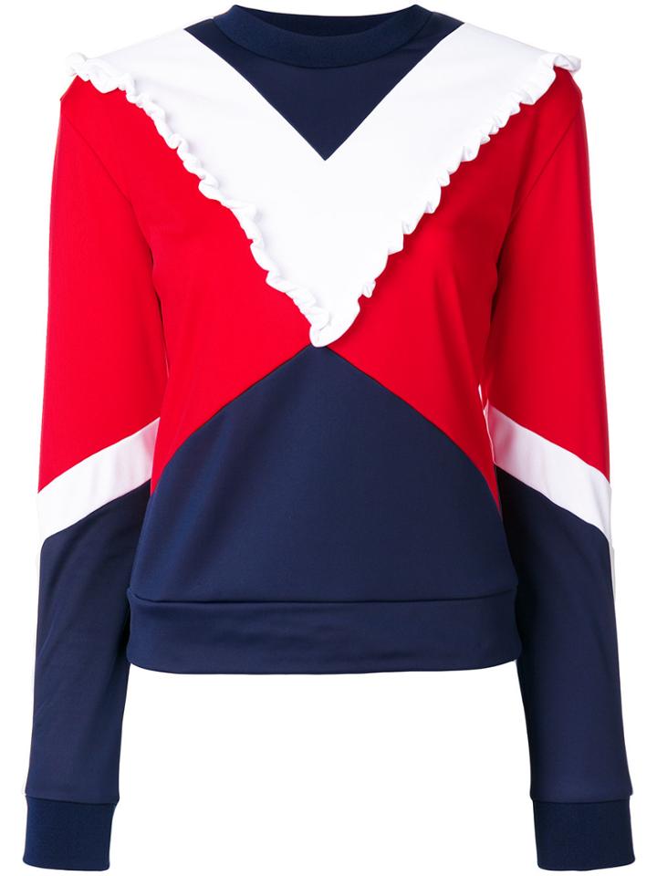Msgm Patterned Frill Top - Multicolour