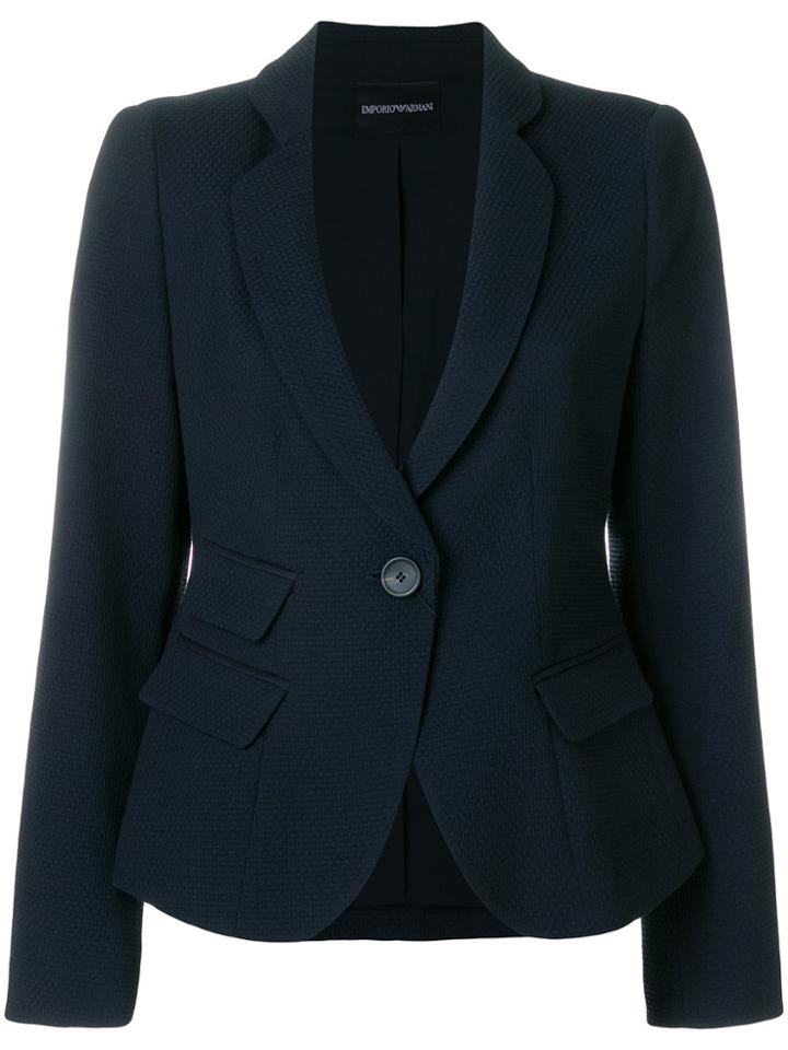 Emporio Armani Slim Cropped Blazer - Blue