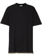 Burberry Ring-pierced Cotton Oversized T-shirt - Black