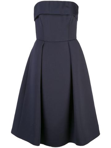 Amsale Strapless Flared Dress - Blue