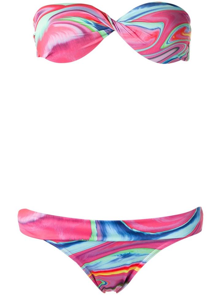 Sub Printed Bikini Set - Pink & Purple