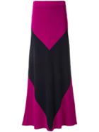 Layeur Colour-block Skirt - Purple