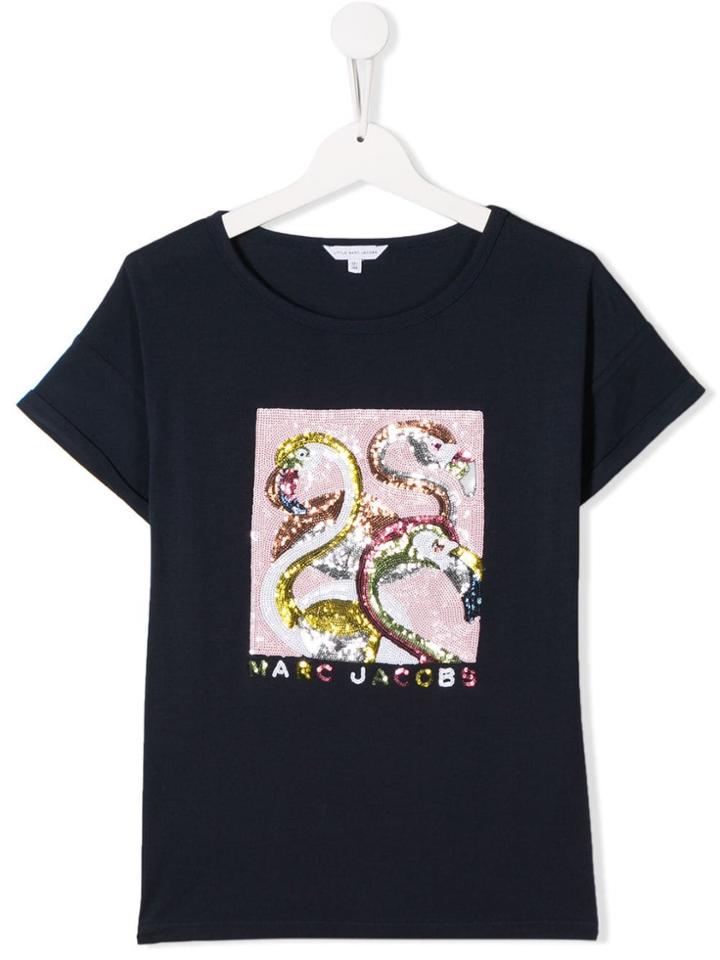 Little Marc Jacobs Flamingo Print T-shirt - Blue