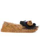 Prada Furry Slippers - Brown