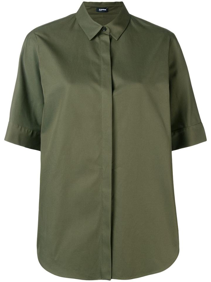 Jil Sander Navy Plain Shirt - Green