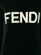 Fendi Vintage Logo Sweater Dress - Black