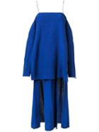Kitx 'suspended Layered' Dress, Women's, Size: 6, Blue, Cotton/linen/flax