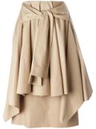 Aalto - Tie Front Skirt - Women - Cotton/polyethylene/acetate - 36, Nude/neutrals, Cotton/polyethylene/acetate
