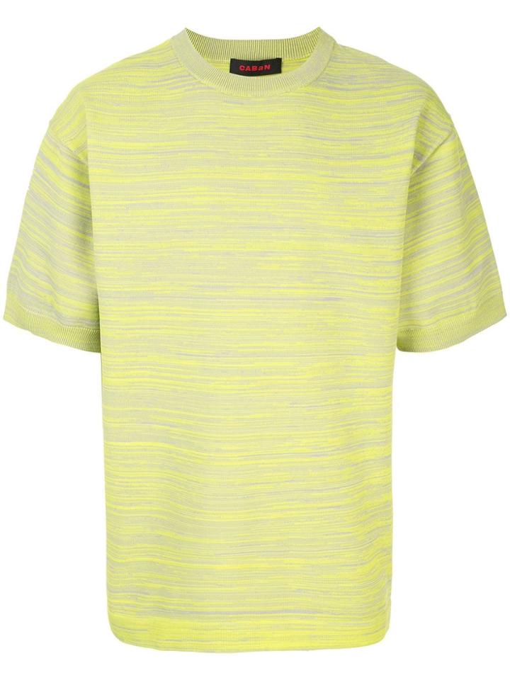 Caban Striped Knit T-shirt - Yellow