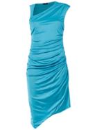 Tufi Duek Asymmetric Draped Dress - Blue